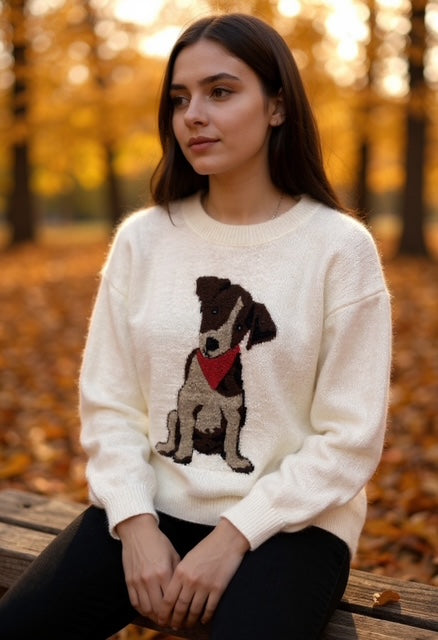 Sweater with dog print