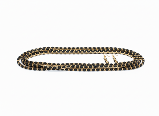 black and gold link necklace