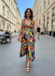 multi color dress