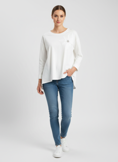 white top with flower design