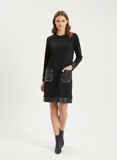 black elegant dress with studs