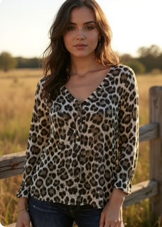animal print top
