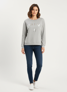 rock and roll grey top