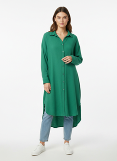 basic oversize green blouse