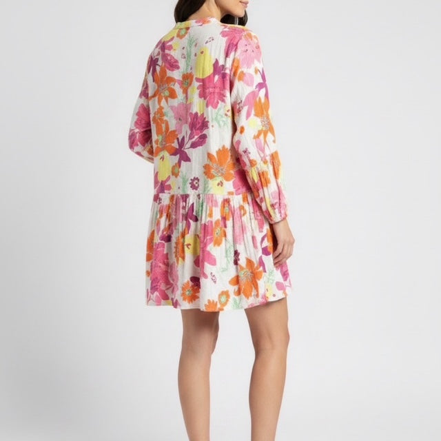 Blush Bloom Cotton Tunic Dress