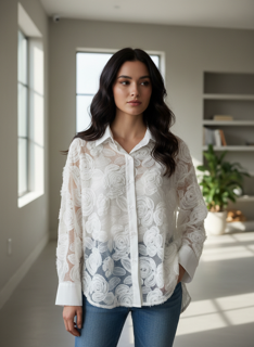 white lace blouse