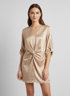 sand satin dress
