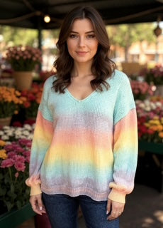multi color knit sweater