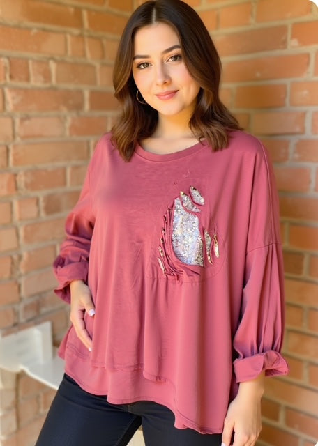 ripped tunic blouse
