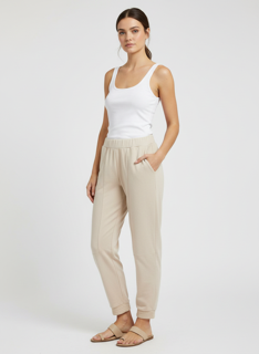 beige jogging pants