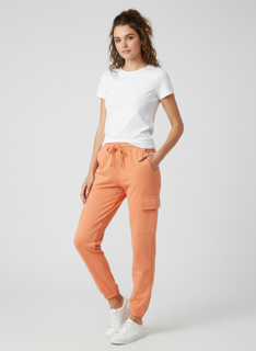 orange jogging pants