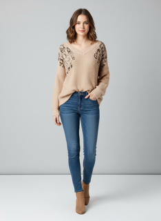 pastel pink knit sweater