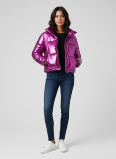 metallic purple jacket