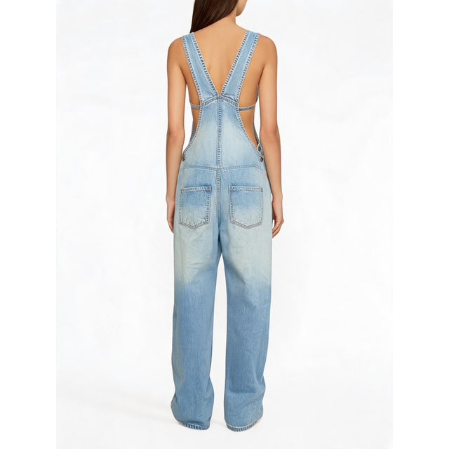 Sunny Bloom Denim Dungarees