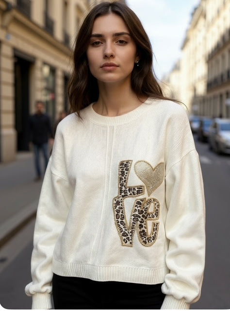 white love top with heart design