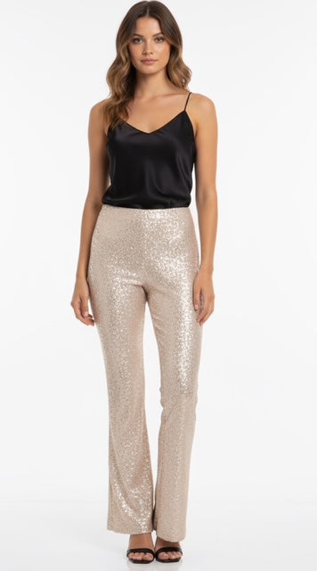 rose gold sequence pants