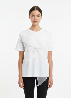white bow t-shirt