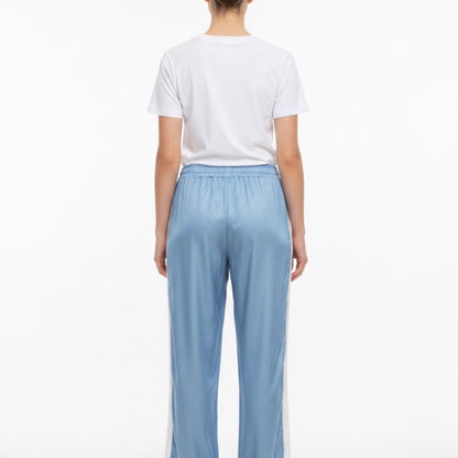Luna Lace-Trim Wide Leg Cotton Pants