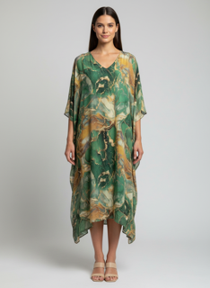 The Luna Silk-Blend Dress