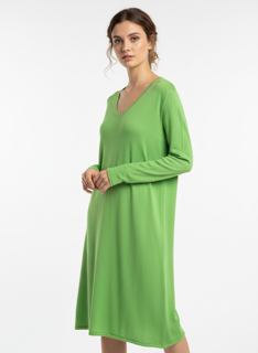lime green love knit dress