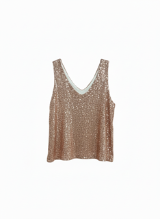 rose gold sequence tank