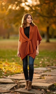 terracotta cape with star