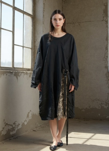 long black dress with leopard print