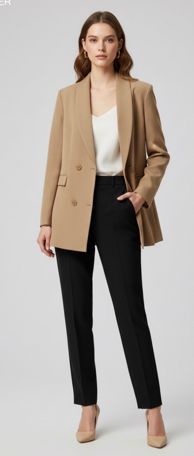 oversize camel blazer
