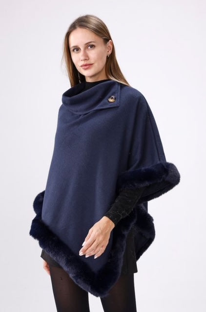 navy poncho