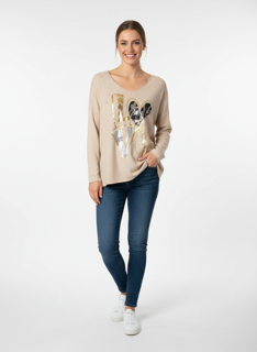 beige love top