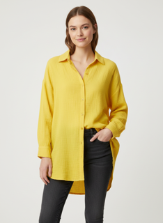 basic oversize yellow blouse
