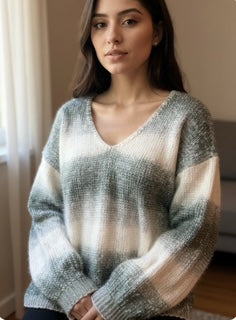 multi grey knit sweater