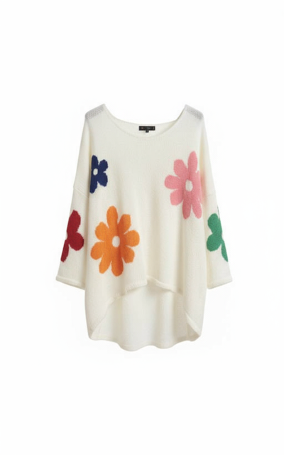 multi color floral sweater