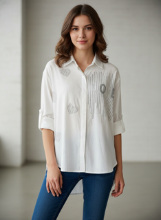 love blouse with stones and hearts