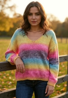 multi color knit sweater