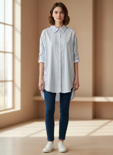 stripe oversize shirt