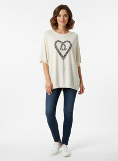 heart knit sweater