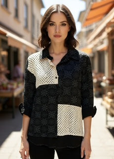 black and gold blouse