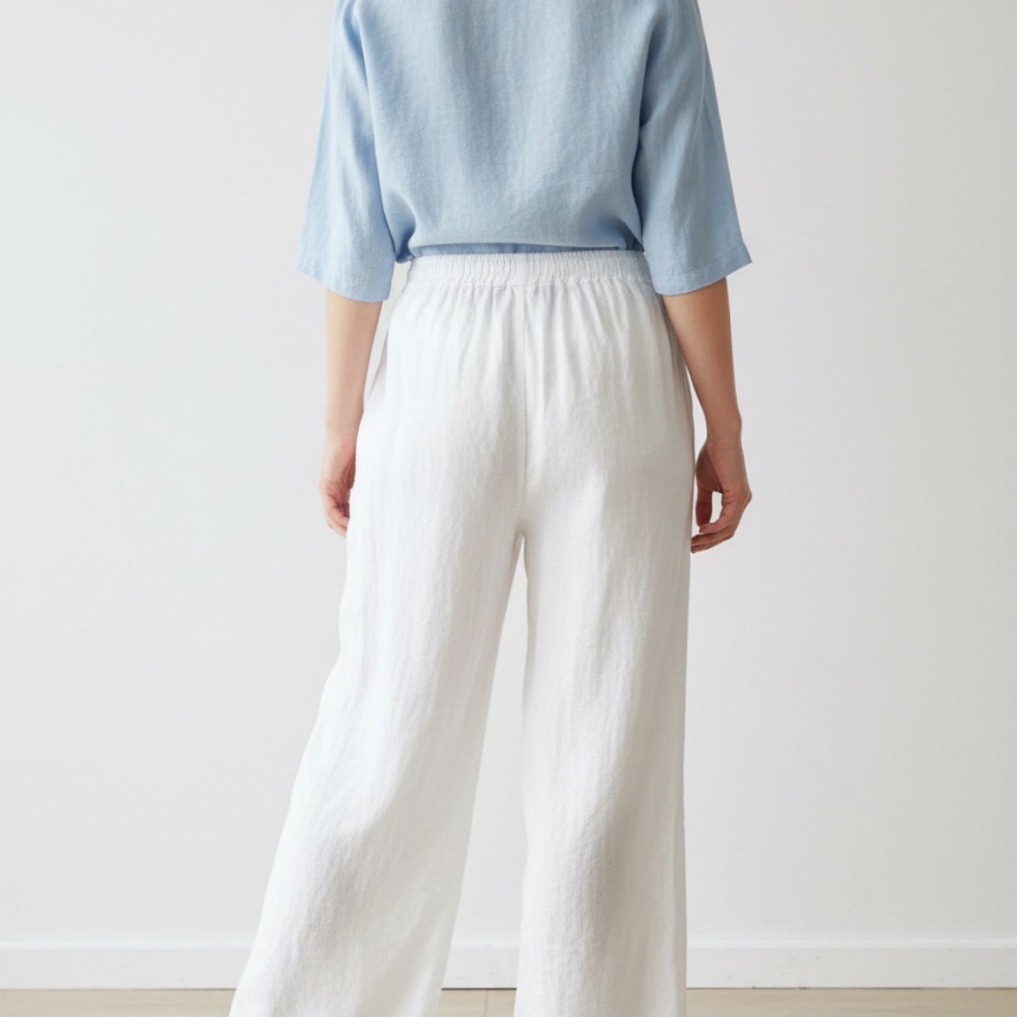 Sahara Heart Linen Cropped Pants