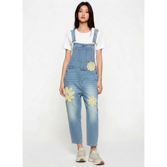 Sunny Bloom Denim Dungarees