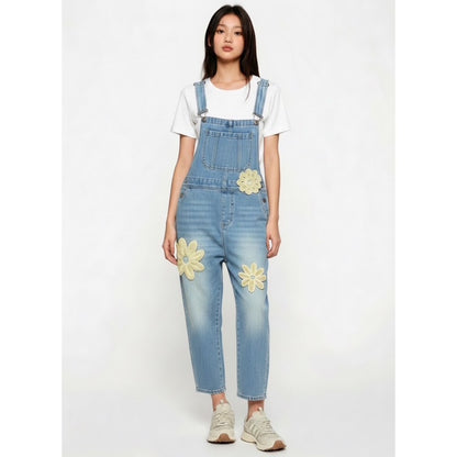 Sunny Bloom Denim Dungarees