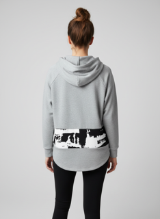 grey sweater with hood