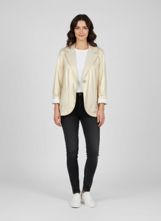 Vanessa gold metallic blazer