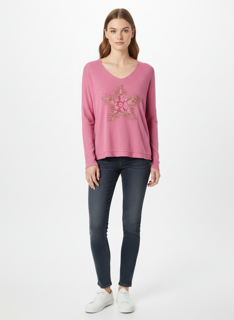 pink knit star top