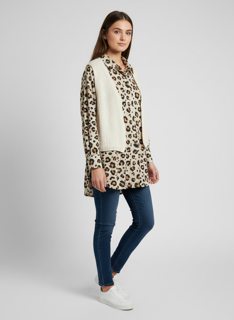 Women’s Layered Knit Vest & Printed Tunic Set