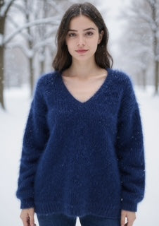 navy blue knit sweater
