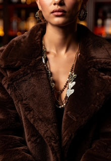 leopard heart necklace