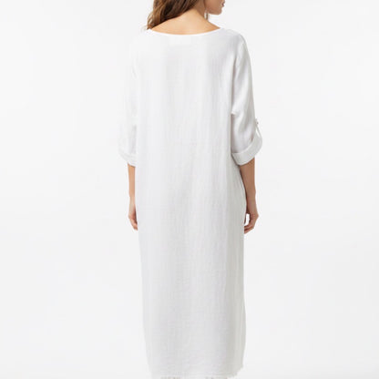 Golden Heart Asymmetrical Linen Tunic