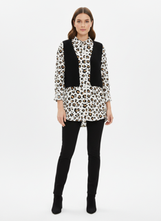 Women’s Layered Knit Vest & Printed Tunic Set