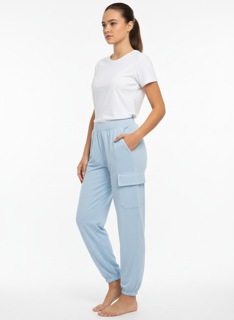 baby blue cargo joggers